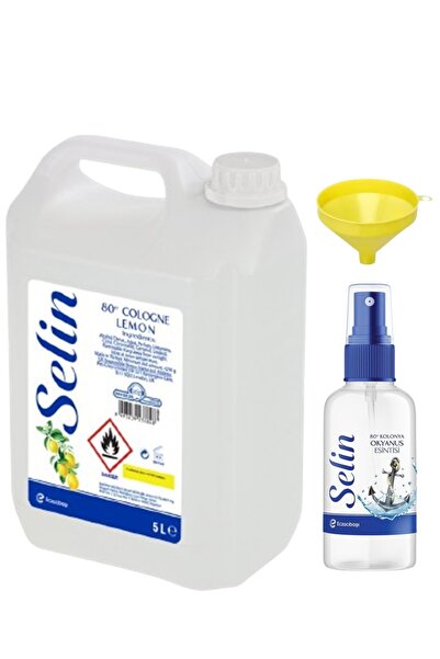 Selin 5 Lt 80 Limon Kolonyası + 100 Ml Sprey Lavanta + Huni