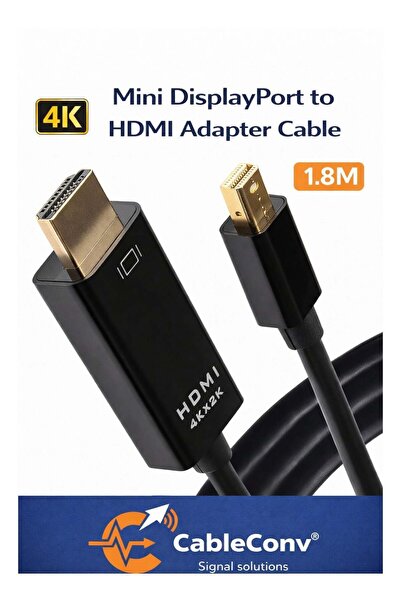 Generic CABLE CONV Mini DisplayPort to HDMI Cable 1.8M – 4K UHD Adapter for M...