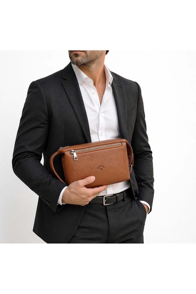 deri,se club Ανδρική τσάντα χειρός Ταν Χρώμα Luxury Travel Daily Τσάντα χειρό...