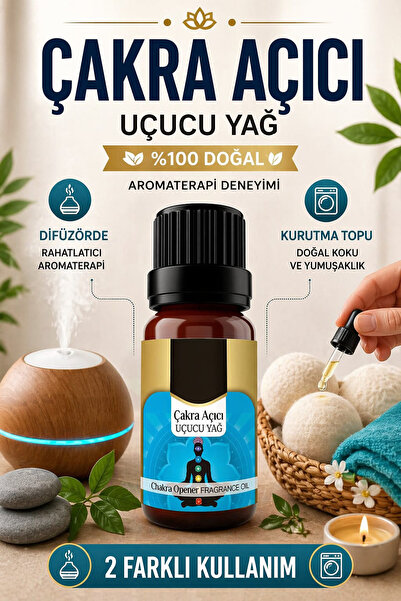 OrdoVeni Çakra Açıcı Kokulu Saf Esansiyel Uçucu Yağ 10 ml | Kurutma Topu Koku...