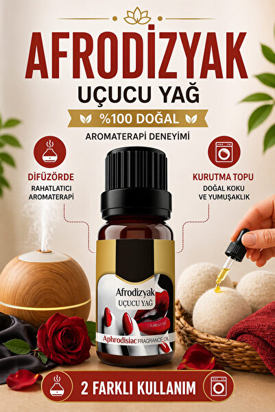 OrdoVeni Apfrodizyak Kokulu Saf Esansiyel Uçucu Yağ 10 ml | Kurutma Topu Koku...
