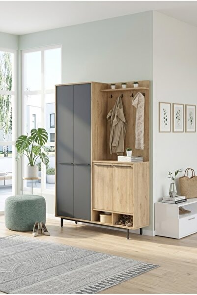 L'occi Concept Living Modern Portmanto Vestiyer Ayakkabılık - Metal Ayaklı An...