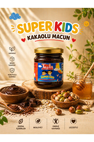 TİJDA Çocuk Vitamin Süper Kids Kakaolu Bitkisel Macun 200 Gr