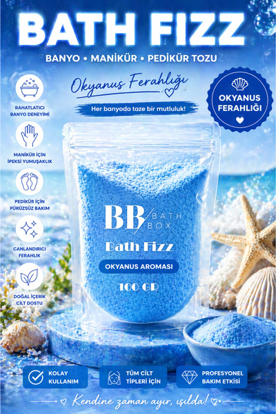 bath box Okyanus Manikür, Pedikür, Banyo Tuzu,köpüren Banyo Tozu, Ayak Spa Tu...
