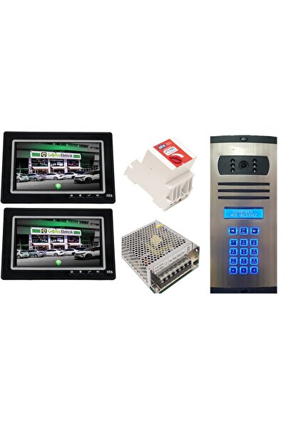 ÇağatayElektrik 2 DAİRE NTS 2015-S 7'' GÖRÜNTÜLÜ DİAFON SİYAH-8003 TUŞ TAKIML...
