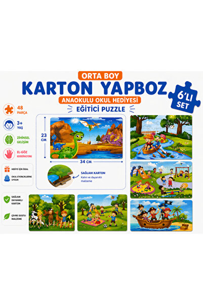 KAR TANESİ Orta Boy Karton Yapboz – Anaokulu -Okul -Doğum Günü Hediyesi Eğiti...