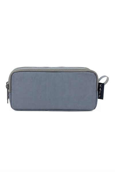 DİNGABAGS Kaff 01105 New Season Gray Crinkle Fabric Double Compartment Pen Holder Pencil Case