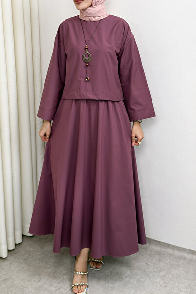 Salih Çelebi Σετ Φούστας με Λεπτομέρεια Αξεσουάρ 0053 - MÜRDÜM