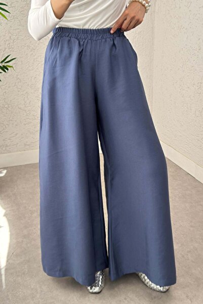 Generic Brand Pantalone sa širokim nogavicama 0012 - INDIGO