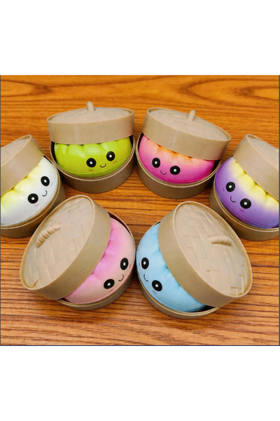 SHOP LIKE A PRO Squishy Dumpling în Cutie, Jucărie Antistres Tip Bao, Culoare...