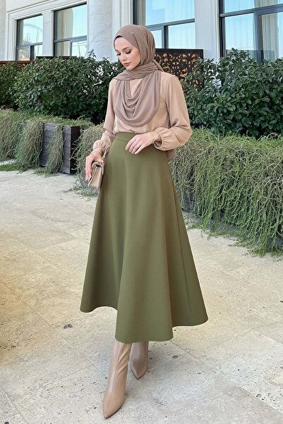 Salih Çelebi Φούστα Scuba Kloş 0023 - ΧΑΚΙ