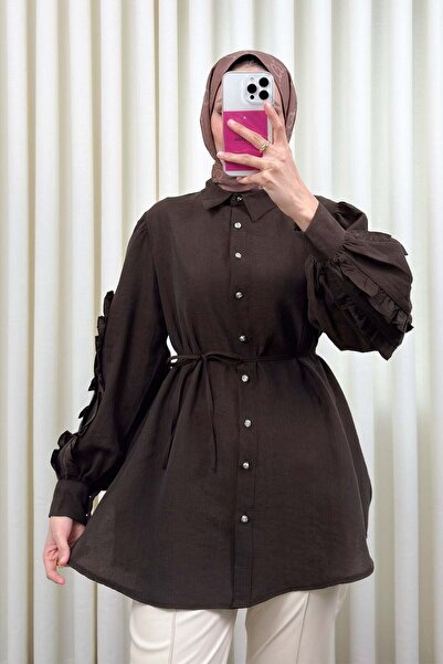 Salih Çelebi Πουκάμισο με λεπτομέρεια βολάν στα μανίκια 0061 - ΚΑΦΕ