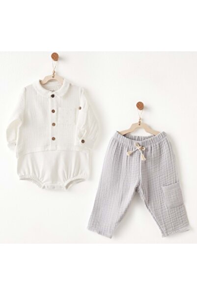 andywawa Baby Boy Set Gray
