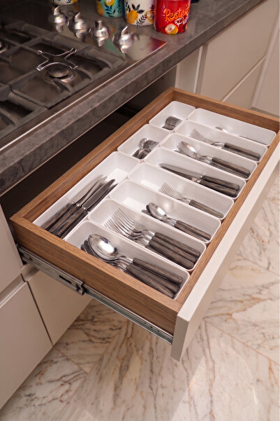 color house Λευκό Νέο Χρώμα Σκληρό Πλαστικό Σετ 11 Κουταλοθήκες Συρταριέρα Mo...