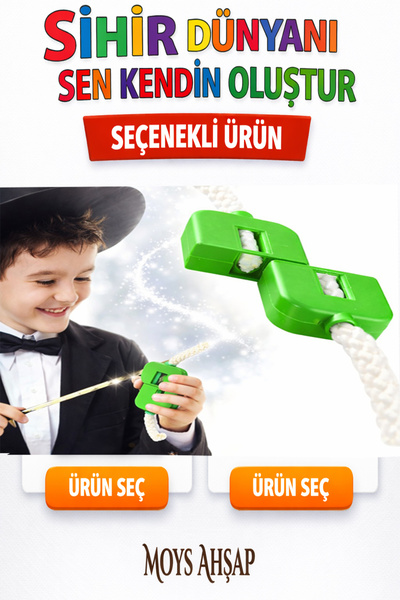 moysahsap party&ahşap Sihirbazlık Setini Kendin Oluştur | İstediğin Ürünü Seç...