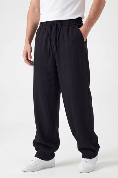 No Way Ανδρικό παντελόνι από λινό με φαρδύ κούρεμα