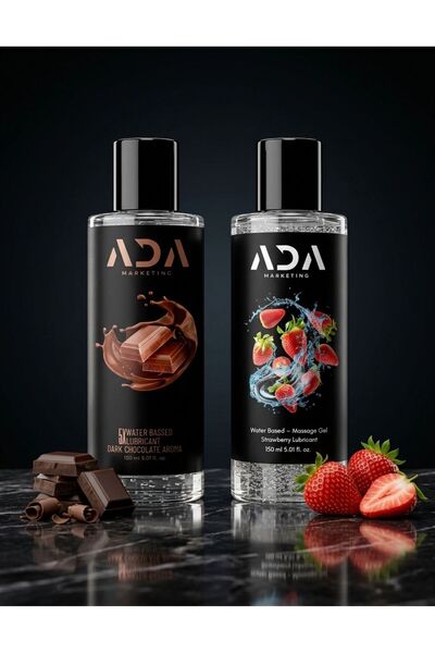 Ada Marketing Kayganlaştırıcı Jel 150 ml Çilek Çikolata Aromalı 2li Set Anal Uyumlu
