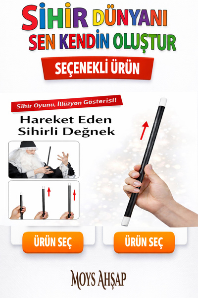 moysahsap party&ahşap Sihirbazlık Setini Kendin Oluştur | İstediğin Ürünü Seç...