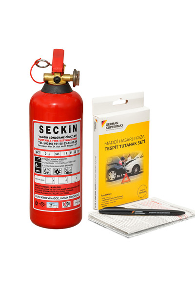 GERMAN KUPFERMAX Ce & Tse Belgeli 1 Kg Yangın Söndürücü ve Kalem Hediyeli Kaz...