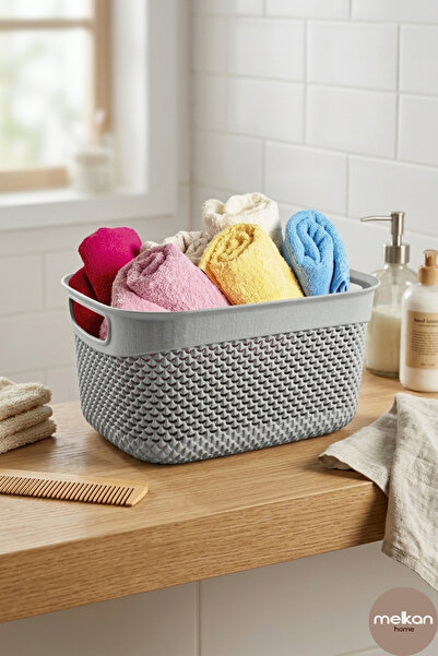 Melkan Home Καλάθι με σχέδιο Ice Grey Drop - 6,6l