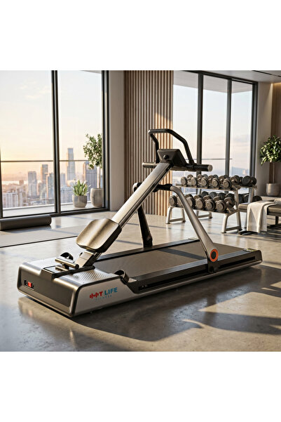 MY LIFE FITNESS جهاز مشي كهربائي 4 في 1 متعدد الوظائف قابل للطي - محرك 3 حصان - يشمل جهاز تجديف ومحطة تمارين قوة وبطن - شاشة لمس رقمية مزدوجة ونظام أمان متطور - مثالي للتخسيس وبناء العضلات في المنزل