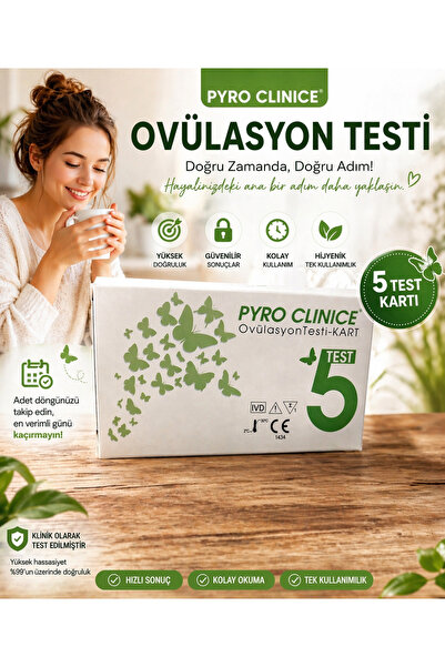 PYRO CLINICE OVÜLASYON(Yumurtlama) TESTİ 5 'Lİ