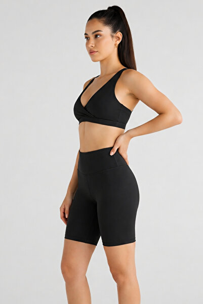 Thestiluxe Ευέλικτο κοντό κολάν ψηλής μέσης 4 κατευθύνσεων για γιόγκα, αθλήμα...