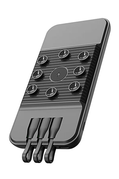 SNAPRON data-a502 SNP-3007 10.000 mah Siyah Vantuzlu Kablosuz ve 3in1 Kablolu...