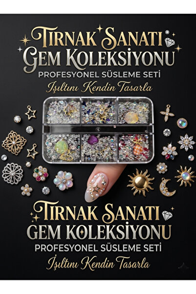SEVRU Profesyonel Nail Art Kristal Protez Tırnak Süsleme 3D Charm Tırnak Taşları