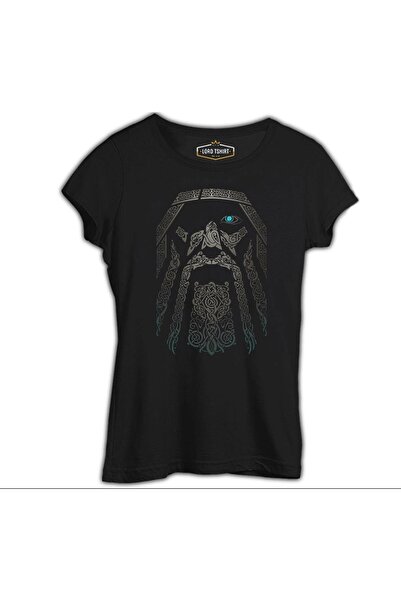 Lord T-Shirt الفايكنج - أودين تي شيرت نسائي أسود
