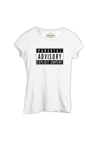 Lord T-Shirt تي شيرت نسائي أبيض من Parental Advisory Explicit Content