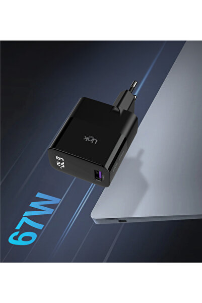 Linktech G860 Premium 67w Gan Usb Type-c Şarj Aleti Type-c Kablo Set