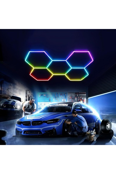 LEDIGANT Set 5 Hexagoane LED RGB Honeycomb 80W, 2.34x1.66m