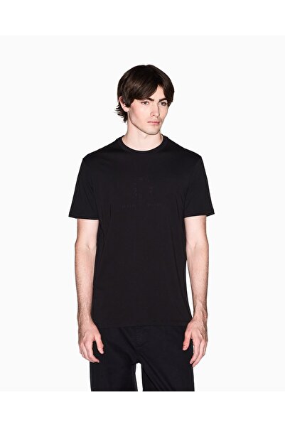 Armani Exchange Erkek Normal Kalıp Yuvarlak Yakalı Logo İşlemeli Yuvarlak Yak...