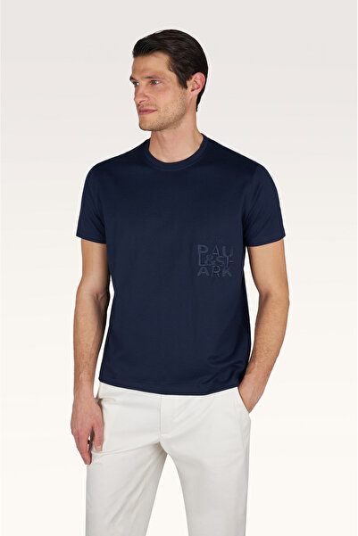 PAUL&SHARK Men's Regular Fit Round Neck Logo Embroidered Cotton Short Sleeve ...