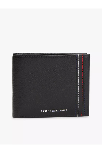 Tommy Hilfiger Erkek Nakit ve Bozuk Para Cepli İşlemeli Kart Bölmeli %100 Der...