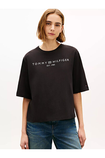 Tommy Hilfiger WW0WW47811 ΜΠΛΟΥΖΑ BDS L CORP ΜΕ ΛΟΓΟΤΥΠΟ TRAPEZE C-NK
