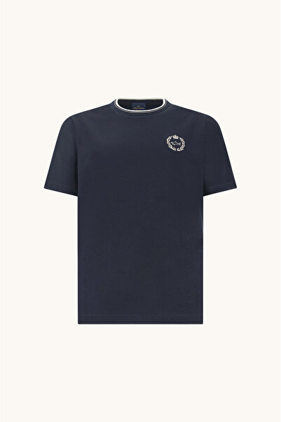 PAUL&SHARK Erkek Kısa Kol Bisiklet Yaka Rahat Kesim Lacivert T-Shirt