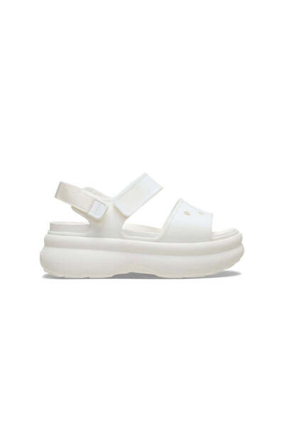 Crocs Γυναικεία λευκά σανδάλια με ψηλή πλατφόρμα και λουράκια σε σχήμα Υ