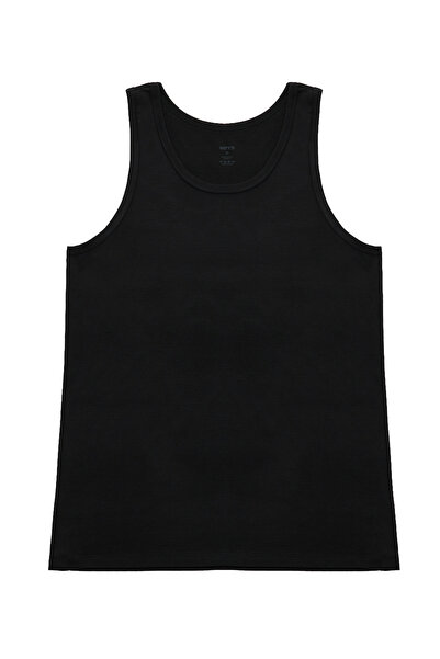 Eros Μαύρο Ers050 Micromodal Φανελάκι