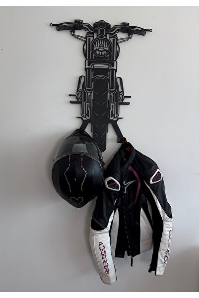 UNALTA Motosiklet görünümlü metal kask ve mont askısı