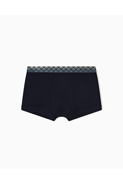 Emporio Armani Ανδρικό βαμβακερό μποξεράκι σε μπλε ναυτικό χρώμα με λεπτομέρε...