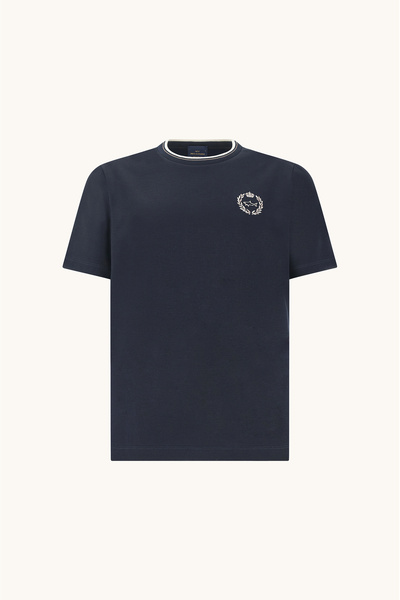 PAUL&SHARK Erkek Kısa Kol Bisiklet Yaka Rahat Kesim Lacivert T-Shirt