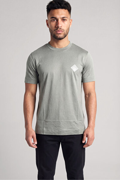 Emporio Armani Men's Short Sleeve Crew Neck Regular Fit Gray T-Shirt