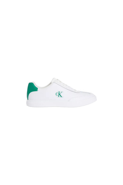 Calvin Klein Erkek Düşük Bilekli CK Logo Detaylı Rahat Tabanlı Beyaz Sneaker