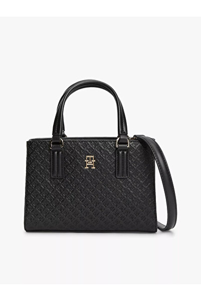 Tommy Hilfiger Th Women's Daily Black Mini Tote Mono Bag