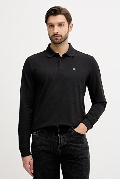 Calvin Klein Erkek Ls Casual Pıque Polo Sweatshirt Lv04Re201Gub1