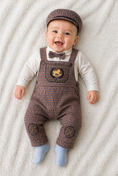 Mai Perla Horse Patterned Beaded Slopet Baby Set