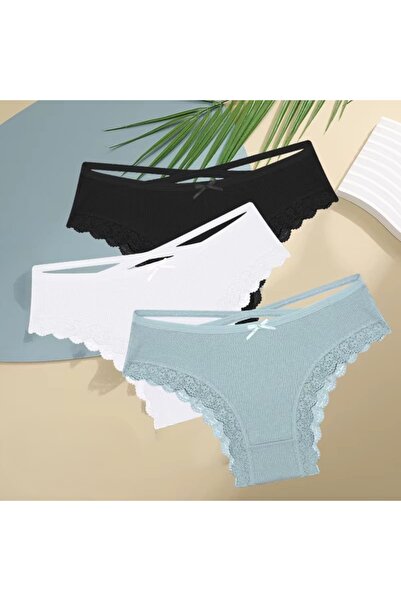 PICADİLİ Set 3 perechi de chiloti pentru dama, CH102, Multicolor