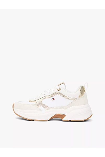Tommy Hilfiger TH Chunky Runner Μεταλλικό Γυναικείο Χρυσό Αθλητικό Παπούτσι F...